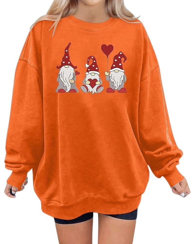 2024 Spring Plus Size Valentines Day Pullover for Women,Ladies Trendy Long Sleeve Top Crew Neck Sweatshirt with Cute Graphic ...