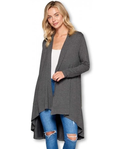 Women Long Duster Maxi Softest Open Front Casual Flowy Viscose Made from Bamboo Cardigan Charcoal $15.58 Sweaters