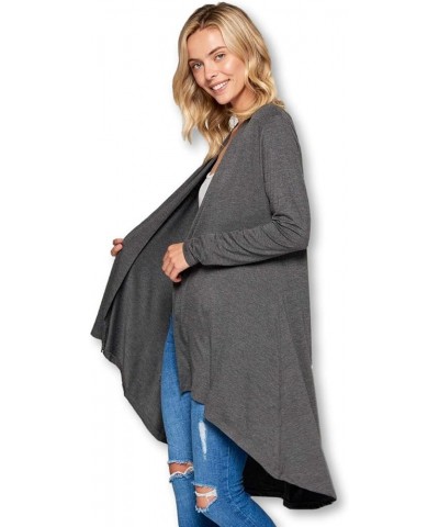 Women Long Duster Maxi Softest Open Front Casual Flowy Viscose Made from Bamboo Cardigan Charcoal $15.58 Sweaters