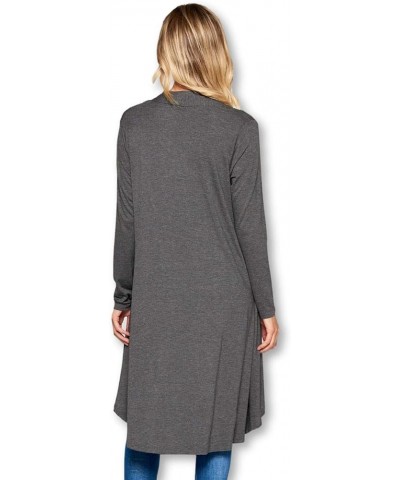 Women Long Duster Maxi Softest Open Front Casual Flowy Viscose Made from Bamboo Cardigan Charcoal $15.58 Sweaters