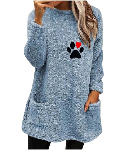 Hoodies for Women 2023 Trendy Pullover Oversized Sweatshirts Fall Plus Size Sherpa Fuzzy Fleece Outerwear with Pockets 02-lig...