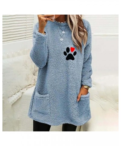 Hoodies for Women 2023 Trendy Pullover Oversized Sweatshirts Fall Plus Size Sherpa Fuzzy Fleece Outerwear with Pockets 02-lig...