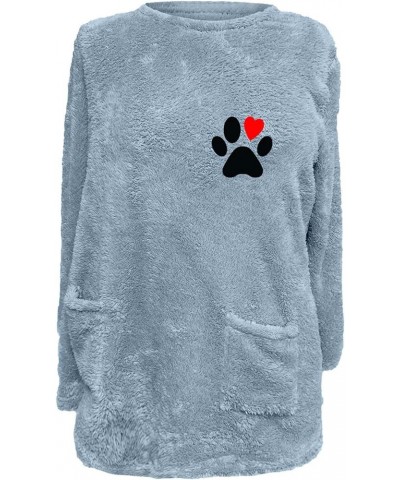 Hoodies for Women 2023 Trendy Pullover Oversized Sweatshirts Fall Plus Size Sherpa Fuzzy Fleece Outerwear with Pockets 02-lig...