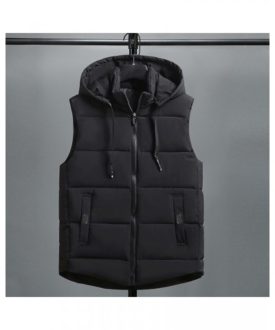 Womens Puffer Vest American Autumn Winter Vest Jaceket Soft Cotton Jacket Stand-up Collar Warm Womens Long Puffer 1-black $17...