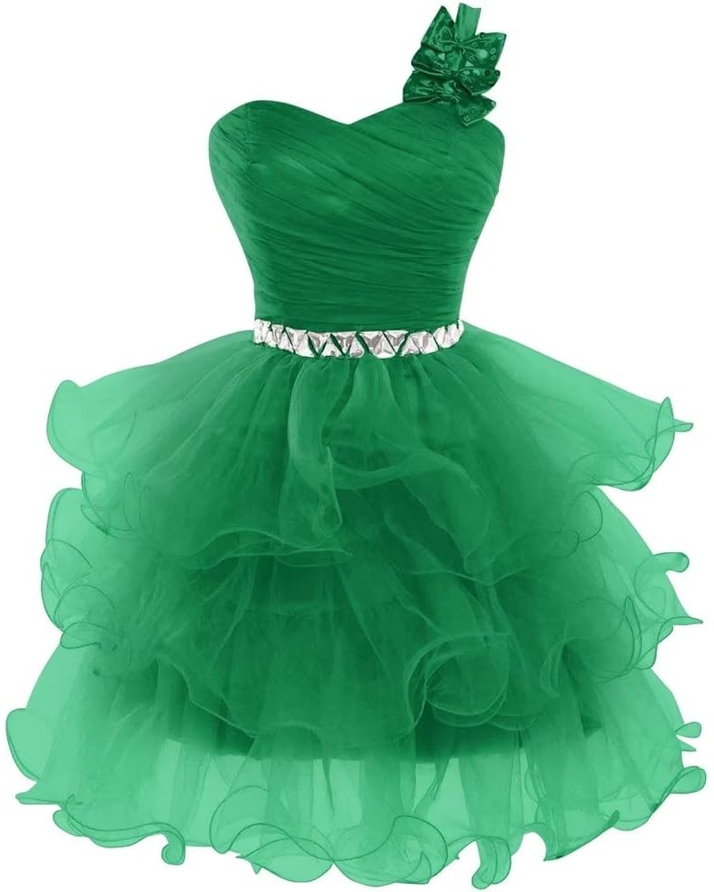 Short Prom Dresses for Women Beaded Homecoming Dresses Pageant Tiered Short Evening Ball Gown Puffy with Bow Green $27.95 Dre...