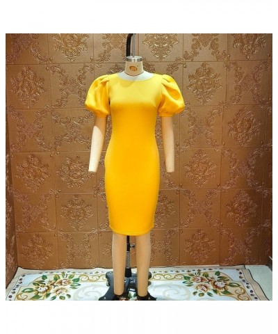 Women’s Sexy One Shoulder Maxi Dress Bodycon Club Party Evening Prom Gowns Yellow $14.03 Dresses