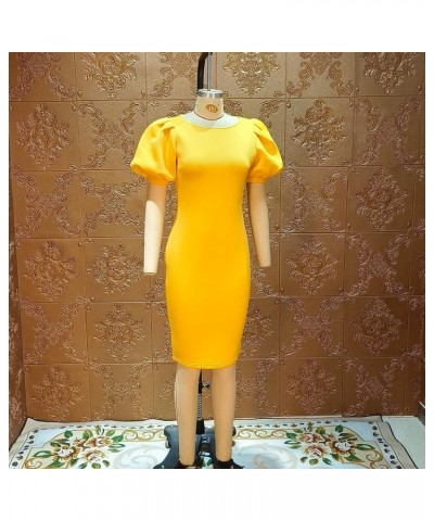 Women’s Sexy One Shoulder Maxi Dress Bodycon Club Party Evening Prom Gowns Yellow $14.03 Dresses