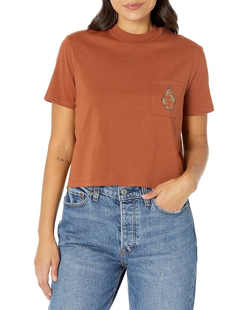 Women's Pocket Dial Short Sleeve Tee Dark Clay $11.11 T-Shirts