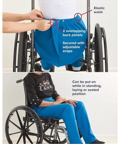 Women’s Open Back Adaptive Wheelchair Gabardine Pants for Seniors Navy $18.91 Underwear