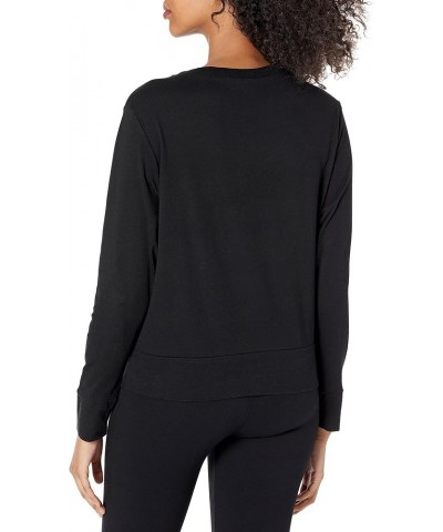 Women's Sleep Pj Long Sleeve Tee Black/Silverstone $10.79 Tops