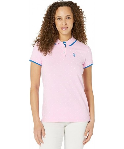 Dot Print Polo Shirt Rose Sachet $16.79 Shirts