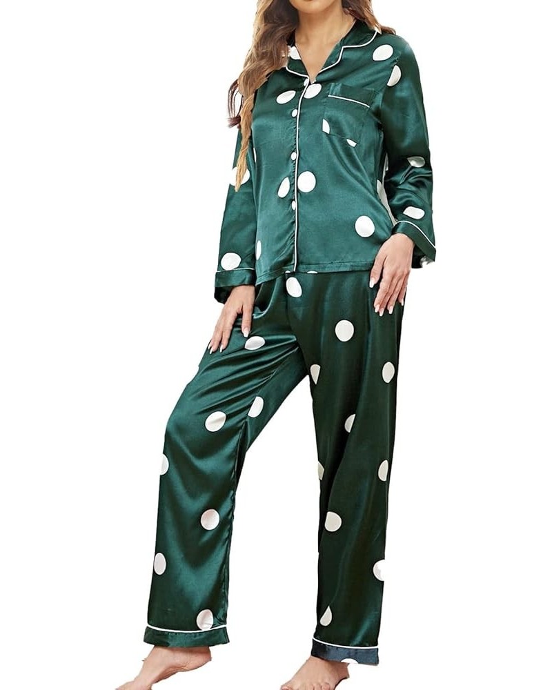 Silk Pajamas for Women Sexy Pajama Womens Pajama Sets Cotton Nightgowns Night Gowns for Adult Women Silk C-green $11.60 Sleep...