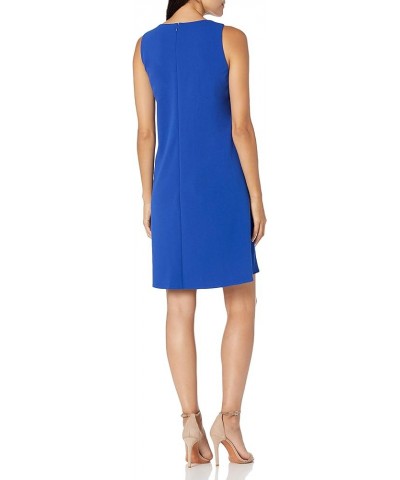 Women's Cool Crepe Cut Out Neck Trapeze Dress Twilight Blue-m94 $20.47 Dresses