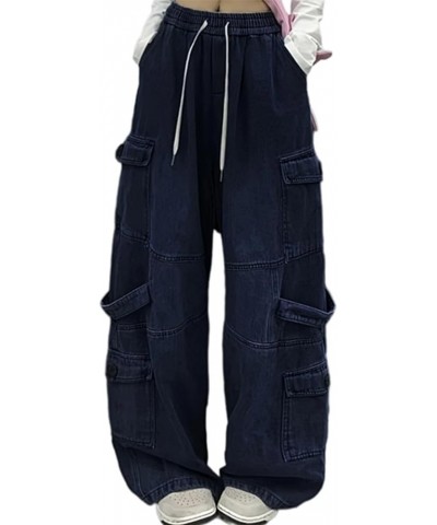 Jeans for Women Baggy Cargo Pants Men Y2K Parachute Pants with Pockets… Dark Blue 2251 $26.01 Jeans