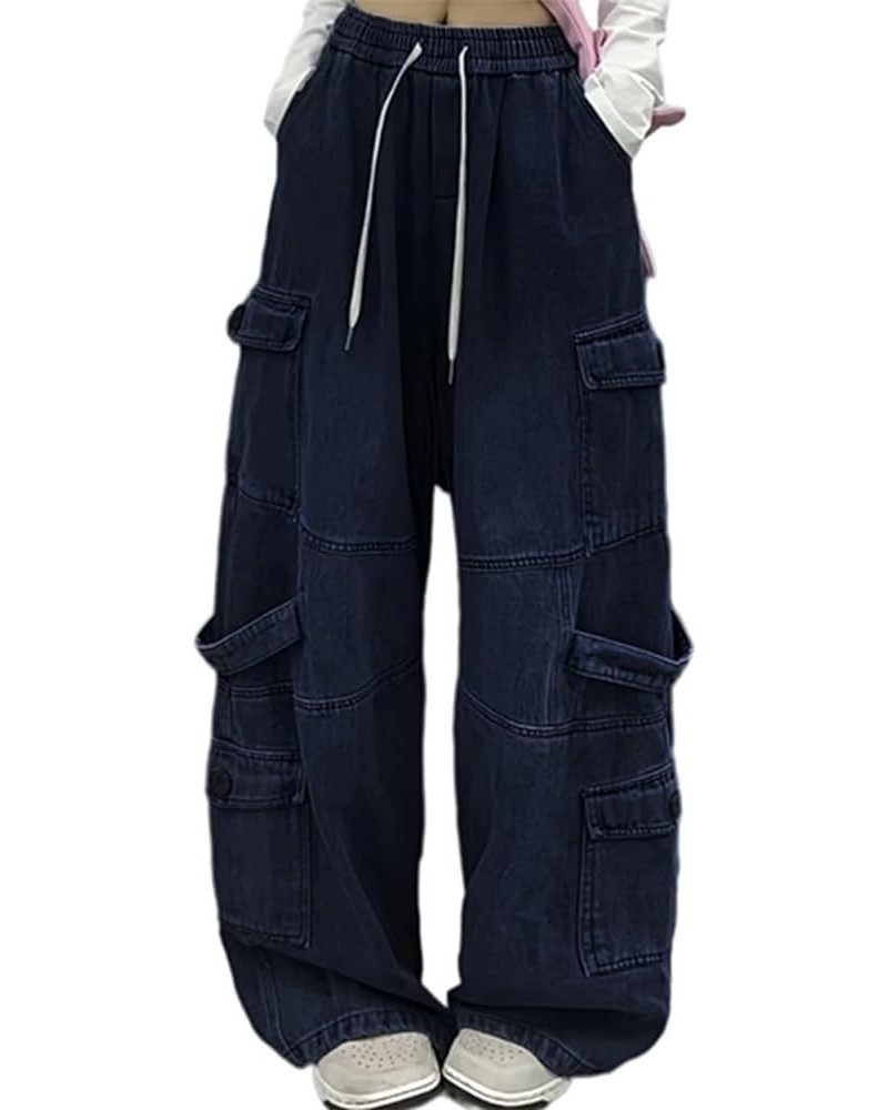 Jeans for Women Baggy Cargo Pants Men Y2K Parachute Pants with Pockets… Dark Blue 2251 $26.01 Jeans