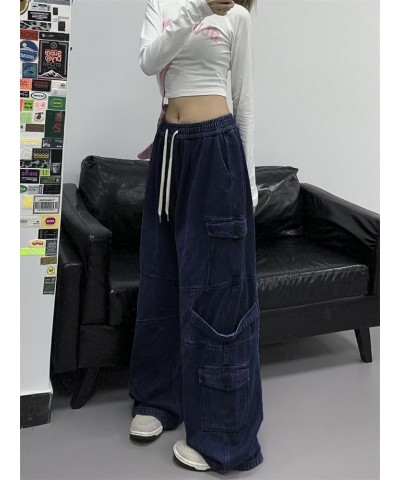 Jeans for Women Baggy Cargo Pants Men Y2K Parachute Pants with Pockets… Dark Blue 2251 $26.01 Jeans