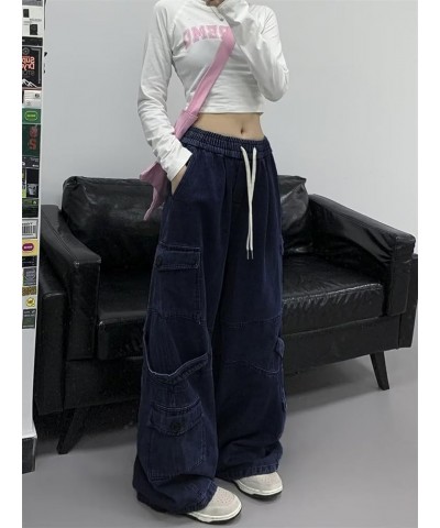 Jeans for Women Baggy Cargo Pants Men Y2K Parachute Pants with Pockets… Dark Blue 2251 $26.01 Jeans