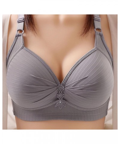 Bras for Women - Womens Bras,Everyday Bra Full Coverage Plus Size Bra Comfort Soft Bras Compression Bra Wirefree Bras E03 Gra...