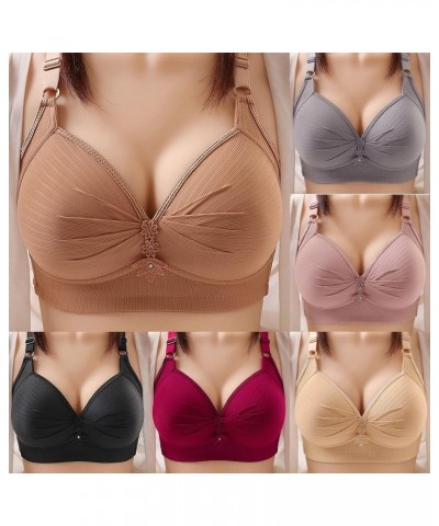 Bras for Women - Womens Bras,Everyday Bra Full Coverage Plus Size Bra Comfort Soft Bras Compression Bra Wirefree Bras E03 Gra...