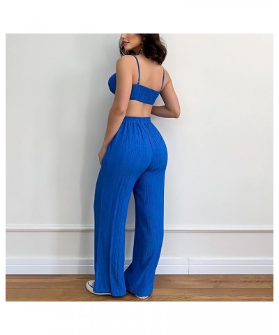 Women's Fashion Solid Color 2 Piece Outfits Sexy Off-Shoulder Bubble Sleeve Crop Top Elegant High Low Skirt Suit Set 27blue $...