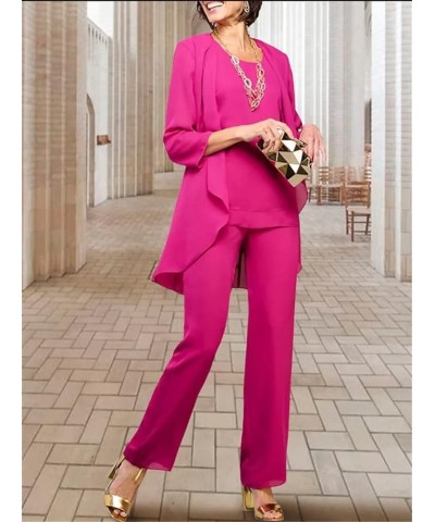 3Pcs Sets Mother of The Bride Dress Elegant Jumsuits Long Pantsuit for Women with Jacket NY022 Marigold $35.87 Suits