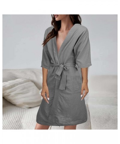 Silk Nightgown for Women Plus Size 3X Sleepwear for Women Petite Nightgowns for Short Women Silky Lingerie for Women Grey-d $...