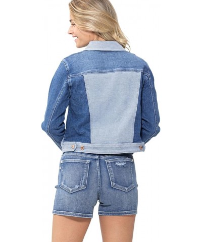 Women's Color Block Denim Jacket (2X, Light Blue) 2X Light Blue $13.24 Jackets