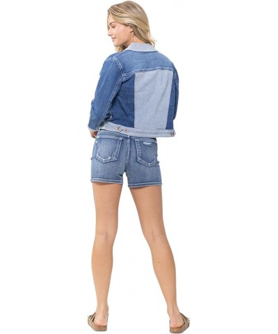 Women's Color Block Denim Jacket (2X, Light Blue) 2X Light Blue $13.24 Jackets