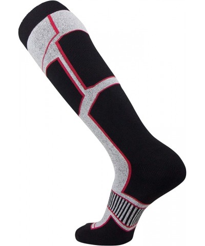 Snowboard Socks for Men - Comfortable Warm Skiing Snowboarding Sock Women, Winter 1 Pair - Black-white-red $11.75 Activewear