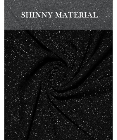 Women's Cocktail Dresses, One Shoulder Glitter Evening Party Dress, Sparkly Summer Dress 2023 Black $17.04 Dresses