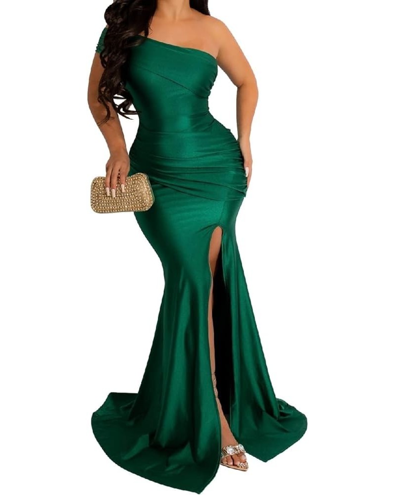 Women's Off Shoulder High Split Long Formal Party Maxi Dress, Off Shoulder High Split Dress Off Shoulder - Dark Green $22.49 ...