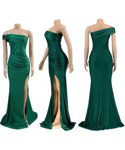 Women's Off Shoulder High Split Long Formal Party Maxi Dress, Off Shoulder High Split Dress Off Shoulder - Dark Green $22.49 ...