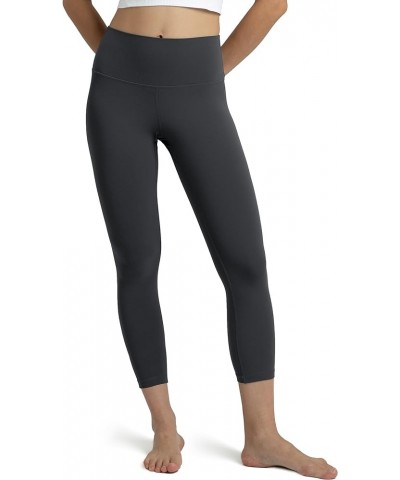 Women's Dreamlux High Waisted Workout Leggings Buttery Soft 21" Inseam Yoga Pants Dark Carbon $16.28 Activewear