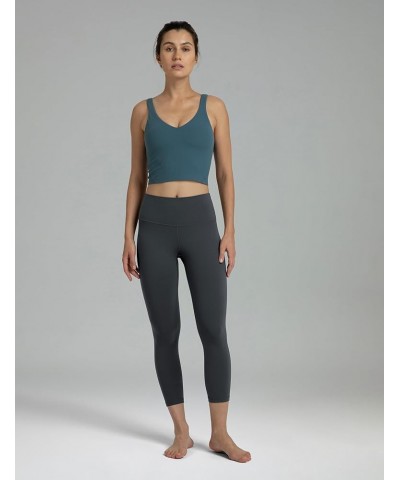 Women's Dreamlux High Waisted Workout Leggings Buttery Soft 21" Inseam Yoga Pants Dark Carbon $16.28 Activewear