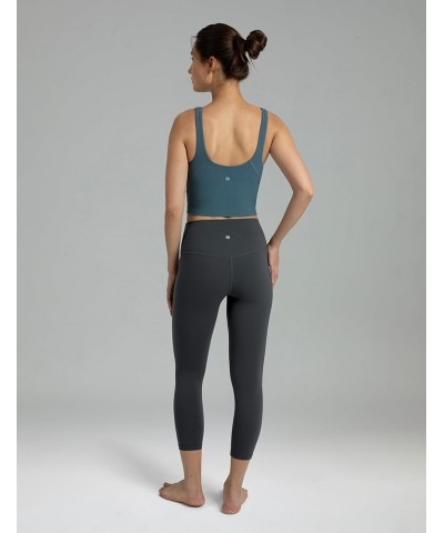 Women's Dreamlux High Waisted Workout Leggings Buttery Soft 21" Inseam Yoga Pants Dark Carbon $16.28 Activewear