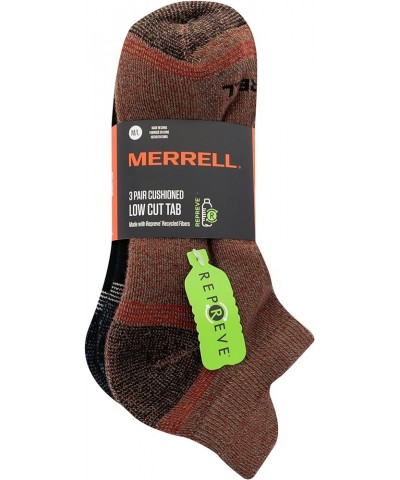 Men's and Women's Recycled Everyday Socks-3 Pair Pack-Repreve Mesh Low Cut Tab - Brick Assorted $8.96 Activewear