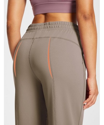 Women's 28"/30" Straight Leg Sweatpants Wide Leg Athletic Lounge Pants Pockets Stretch Soft Workout 28"-brown $18.48 Activewear