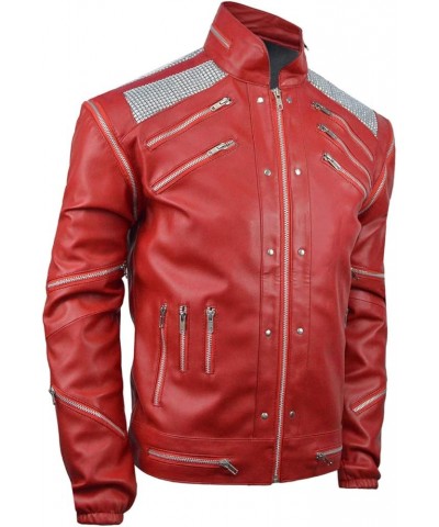 MJ Beat It Jacket, Song - Red - Faux Leather Red $41.80 Jackets