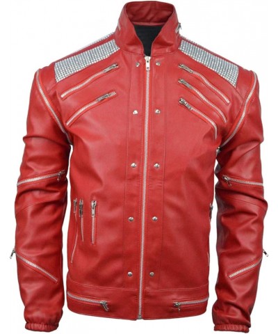 MJ Beat It Jacket, Song - Red - Faux Leather Red $41.80 Jackets