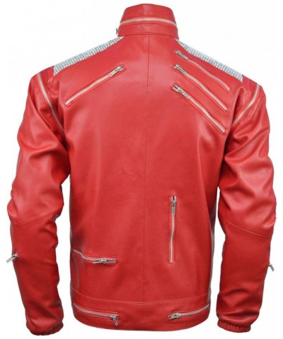 MJ Beat It Jacket, Song - Red - Faux Leather Red $41.80 Jackets