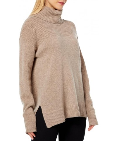 Women's Turtle Neck Sweater Heather Toast $71.46 Sweaters