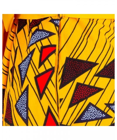 African Dresses for Women Ankara Print Sleeveless A-line Dress with Belt Dashiki Casual Party Wedding 649-9 $9.53 Dresses