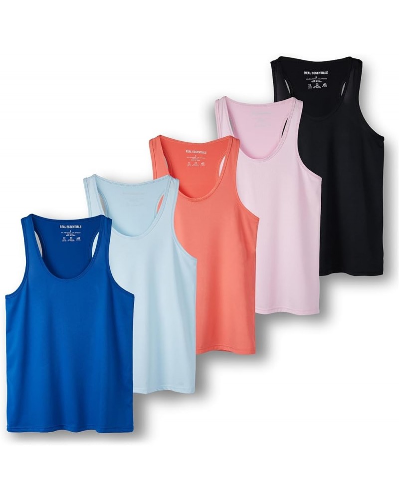 5-Pack Women's Racerback Tank Top Dry-Fit Athletic Performance Yoga Activewear (Available in Plus Size) Plus Size Set 8 $20.6...