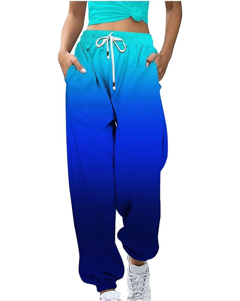 Sweatpants Women Baggy Casual Elastic High Waisted Drawstring Workout Jogger Sweatpants Comfort Athletic Lounge Y2K Pants 10-...