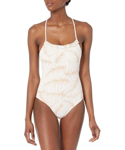 Women's Standard Dreams One Piece, Toast Palm Tree, XL $28.70 Swimsuits