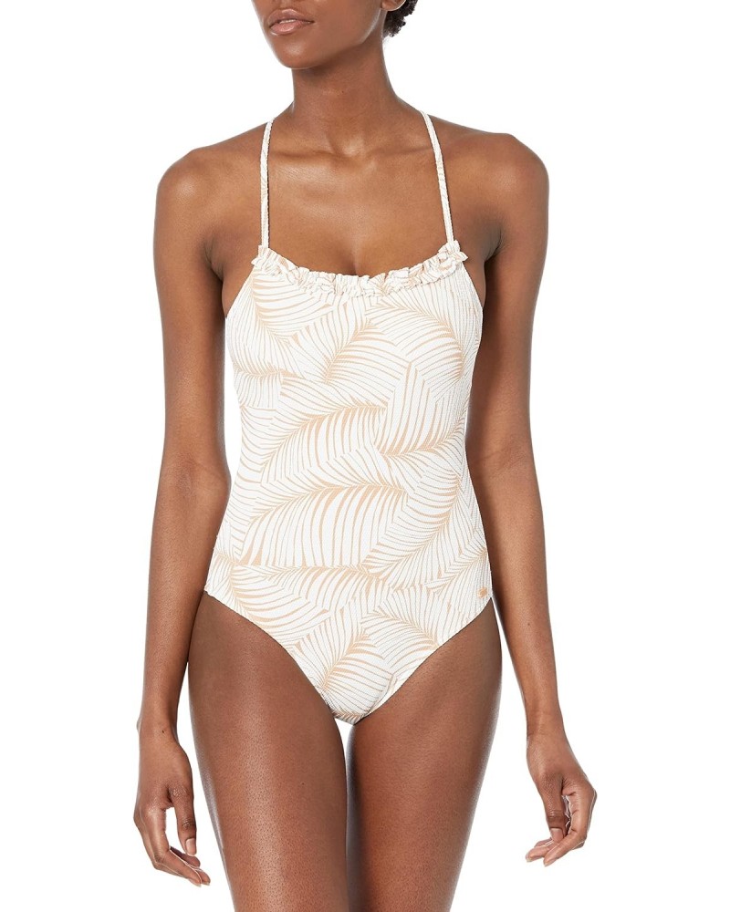 Women's Standard Dreams One Piece, Toast Palm Tree, XL $28.70 Swimsuits