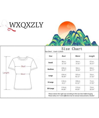 Women Hiking Mountain Shirt Nature Sunrise Graphic Printed Hiking T Shirt Summer Short Sleeve Workout Tee top Green $10.57 Shoes