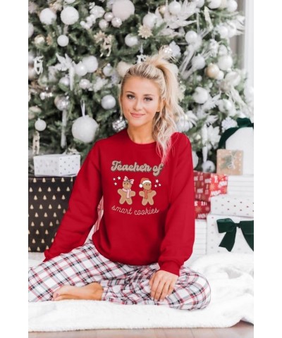 Christmas Shirt Women Funny Gingerbread Graphic Blouses Merry Xmas Holiday Tees Casual Long Sleeve Pullover Tops Red $15.18 T...