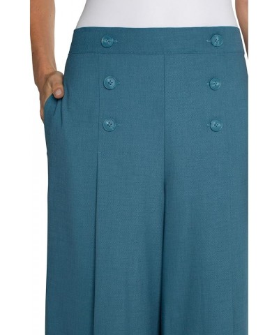 Women's Sailor High-Rise Crop Wide Leg Trouser 25 Ocean Blue $47.38 Pants