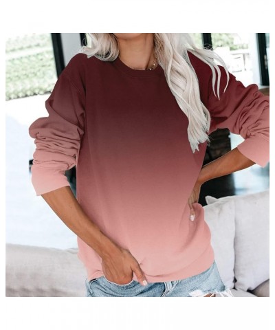 Womens Fashion Sweatshirt Clothes Solid Color Crewneck Hoodies Long Sleeve Causal 2023 Trendy Hooded Size Plus Tops 1-coffee ...